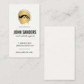 Minimalistisches Zuhause-Icon / Goldene Pinsel Visitenkarte (Vorne/Hinten)