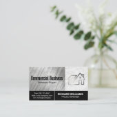 Minimalistisches Zuhause-Logo | Kommerziell Visitenkarte (Stehend Vorderseite)