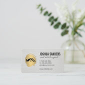 Minimalistisches Zuhause-Symbol / goldgegossene Im Visitenkarte (Stehend Vorderseite)