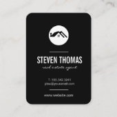 Minimalistisches Zuhause-Symbol / Schwarz-weiß Visitenkarte (Vorderseite)