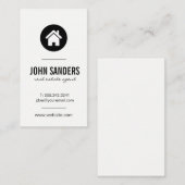 Minimalistisches Zuhause-Symbol Visitenkarte (Vorne/Hinten)