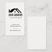 Minimalistisches Zuhause-Symbol Visitenkarte (Vorne/Hinten)