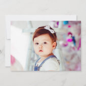 Minimalistisches Zwei-Foto-Baby Erster Geburtstag (Rückseite)