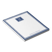 Minimalistisches zweifaches Rahmen-Monogramm-Name  Notizblock (angewinkelt)