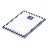 Minimalistisches zweifaches Rahmen-Monogramm-Name  Notizblock (Rotiert)