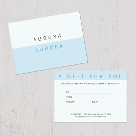 Minimalistisches zweiteiliges Blauer Geschenkgutsc