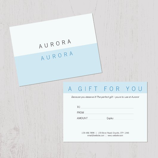 Minimalistisches zweiteiliges Blauer Geschenkgutsc