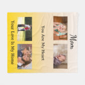 MinimalistKeepsake - Mama, Du bist mein Herz Fleecedecke (Vorderseite (Horizontal))