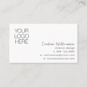 MinimalistLogo Photo Interior Designer Creative Visitenkarte (Vorderseite)
