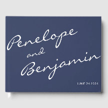 MinimalistNavy Blue Boho Script Wedding Custom