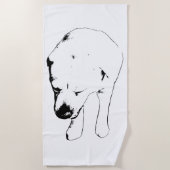 Minimallinien, Snowbird Labrador Strandtuch (Vorderseite)