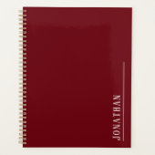 Minimalrot für Monogramm Planer (Vorderseite)