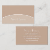 Minimals Design mit Taupe-Bogen Visitenkarte (Vorne/Hinten)