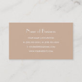 Minimals Design mit Taupe-Bogen Visitenkarte (Rückseite)