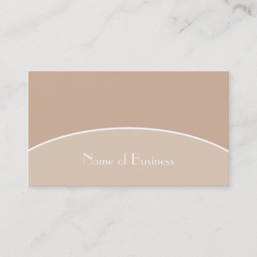 Minimals Design mit Taupe-Bogen Visitenkarte (Vorderseite)