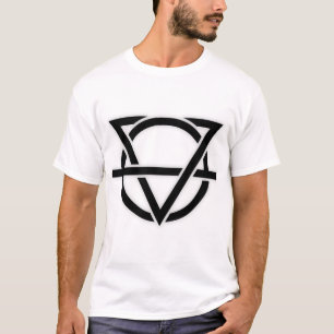 Minimals Void-Symbol Weiß Ästhetik Streetwear-Logo T-Shirt