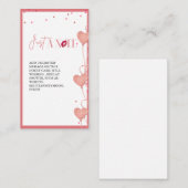 Minimalsist Valentine Brautparty Display Card Begleitkarte (Vorne/Hinten)