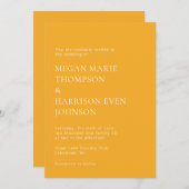 Minimalsit Elegante Klassische Hochzeit Einladung (Vorne/Hinten)