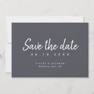 Minimalskript für Holzkohle Save the Date