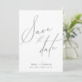 Minimalskript Save The Date Einladung (Stehend Vorderseite)