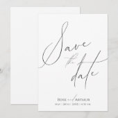 Minimalskript Save The Date Einladung (Vorne/Hinten)