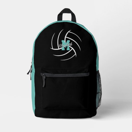 Minimalsport mit Monogramm Volleyball Bedruckter Rucksack (Vorderseite)