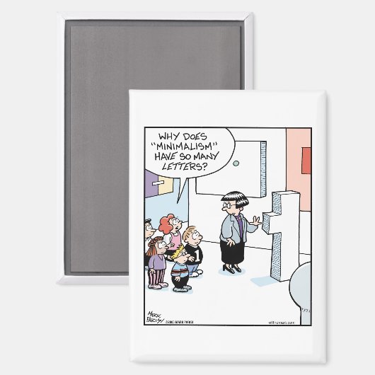 Minimilismus Kunst Magnet (Vorderseite/Rückseite)