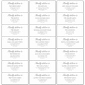 Minimlaist White Wedding Guest Address Labels  (Vorderseite)