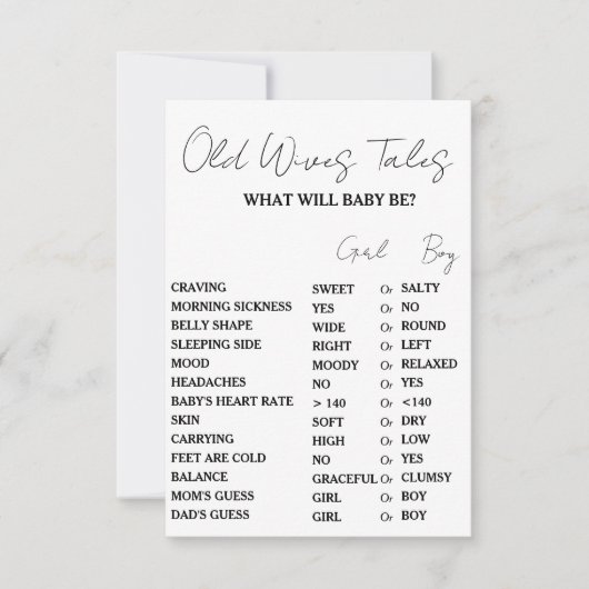 Minimliest Alte Ehefrauen Malen Baby Duschkarte Einladung (Vorderseite)