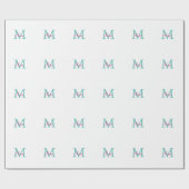 Minimum add name monogram green pink blue geschenkpapier (Flach)