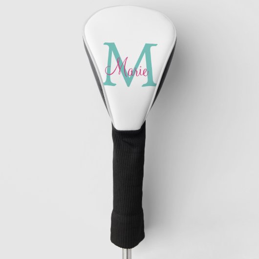 Minimum add name monogram green pink blue golf headcover (Vorderseite)