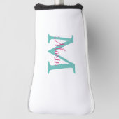 Minimum add name monogram green pink blue golf headcover (Rotieren 90)