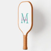 Minimum add name monogram green pink blue pickleball schläger (Links)