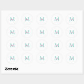 Minimum add name monogram green pink blue runder aufkleber (Blatt)