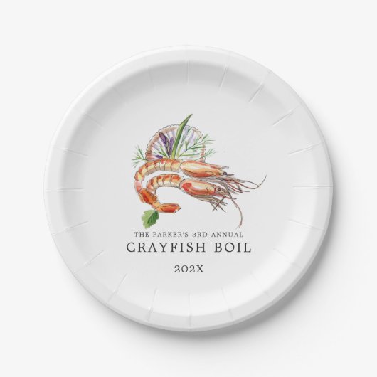 Minimum Crawfish Boil Wird Pappteller (Vorderseite)