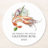 Minimum Crawfish Boil Wird Runder Pappuntersetzer (Vorderseite)