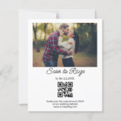 Minimum qr Code uAwg 2 Fotos Hochzeitseinladung (Rückseite)