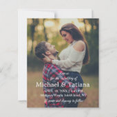 Minimum qr Code uAwg 2 Fotos Hochzeitseinladung (Vorderseite)