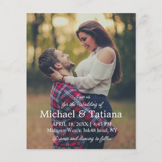 Minimum qr Code uAwg 2 Fotos Hochzeitseinladung (Vorderseite)