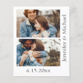 Minimum qr Code uAwg 3 Fotos Hochzeitseinladung (Vorderseite)