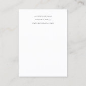 Minimum Script Black Grey White 7 Earring Display Visitenkarte (Rückseite)