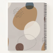 Mininalist BOHO Earth Tones Brown Beige Gegenstand Notizblock (Rückseite)