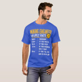 Mining Engineer Hourly Rate Funny Mining Engineeri T-Shirt (Vorne ganz)
