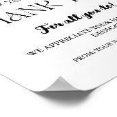 Mininmalistische Leckerei Vielen Dank für Ihre Dan Poster (Ecke)