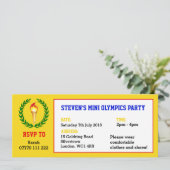 MiniOlympia-Party Einladung (Stehend Vorderseite)