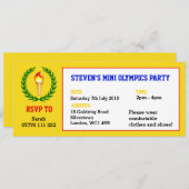 MiniOlympia-Party Einladung (Vorne/Hinten)