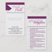 Minipedicure-Satz Visitenkarte (Vorne/Hinten)