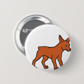 Minipinscher Cartoon rot Button (Vorne & Hinten)
