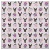 Minipinscher Lavendel-Blütenhund Stoff (Muster)