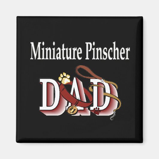 Minipinscher Papa Magnet (Vorne)